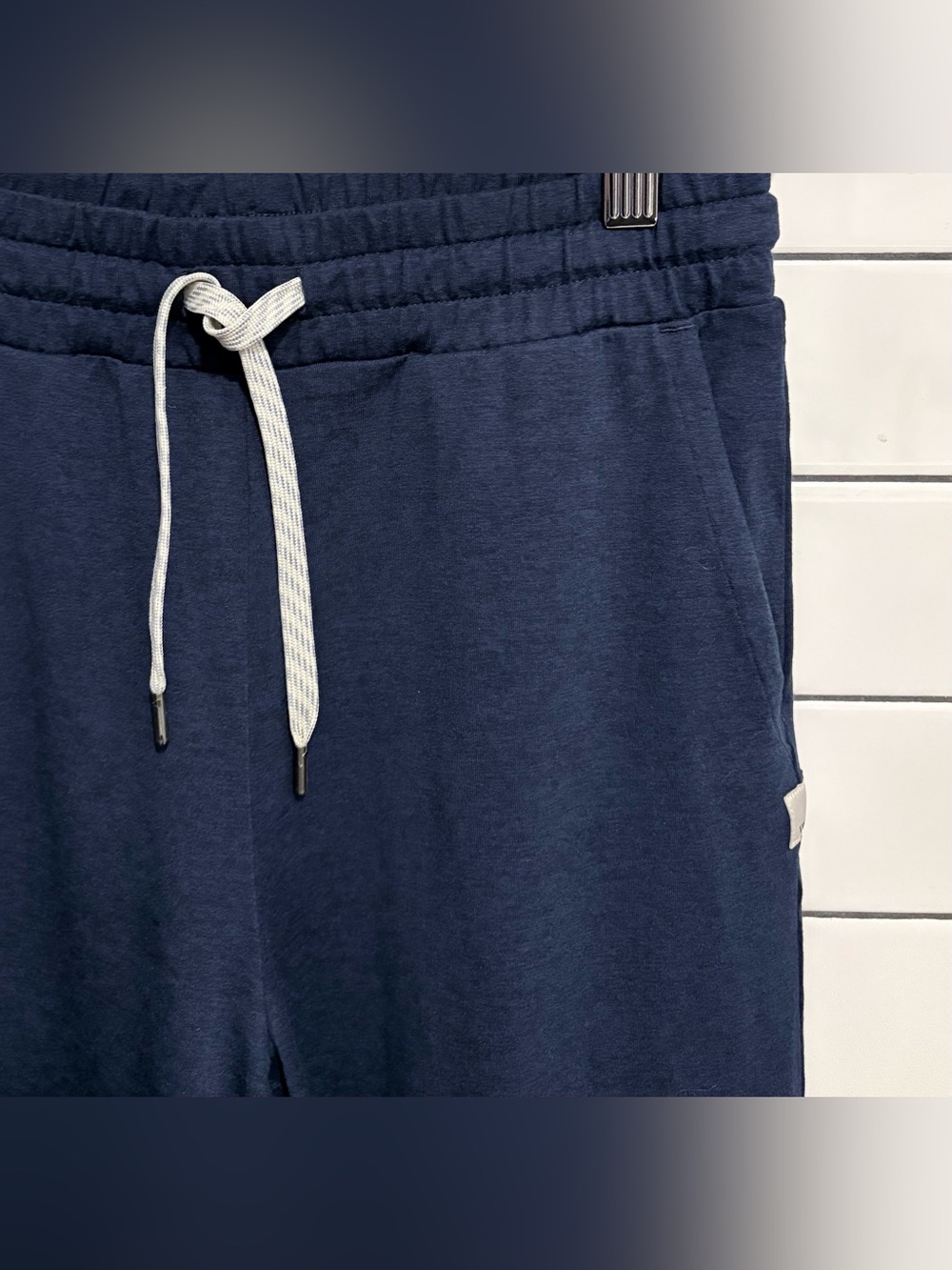 Vuori Halo Essential Wideleg Pant Blue Coast Heather S - Picture 8 of 11